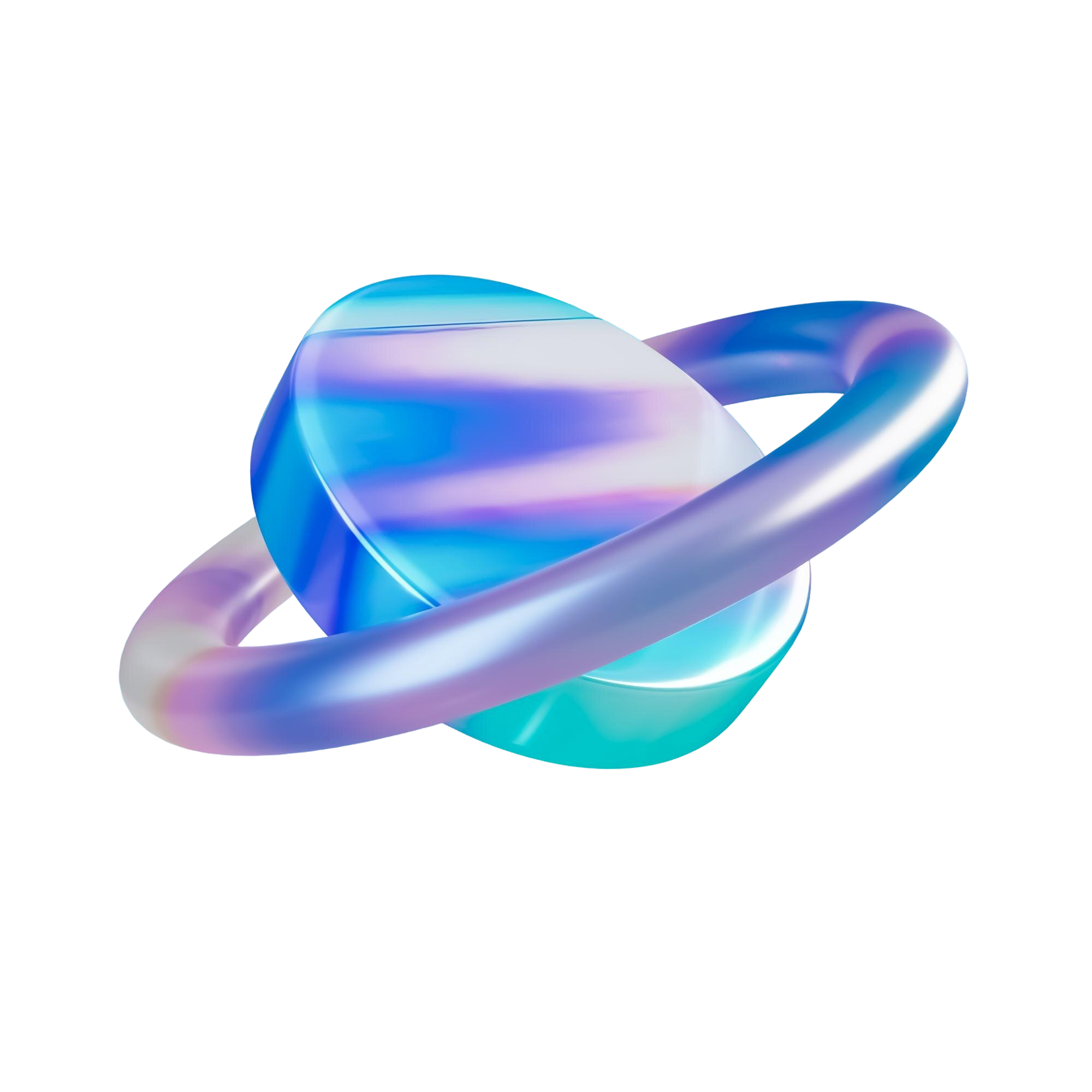Holographic glass torus representing AI Bangladesh community